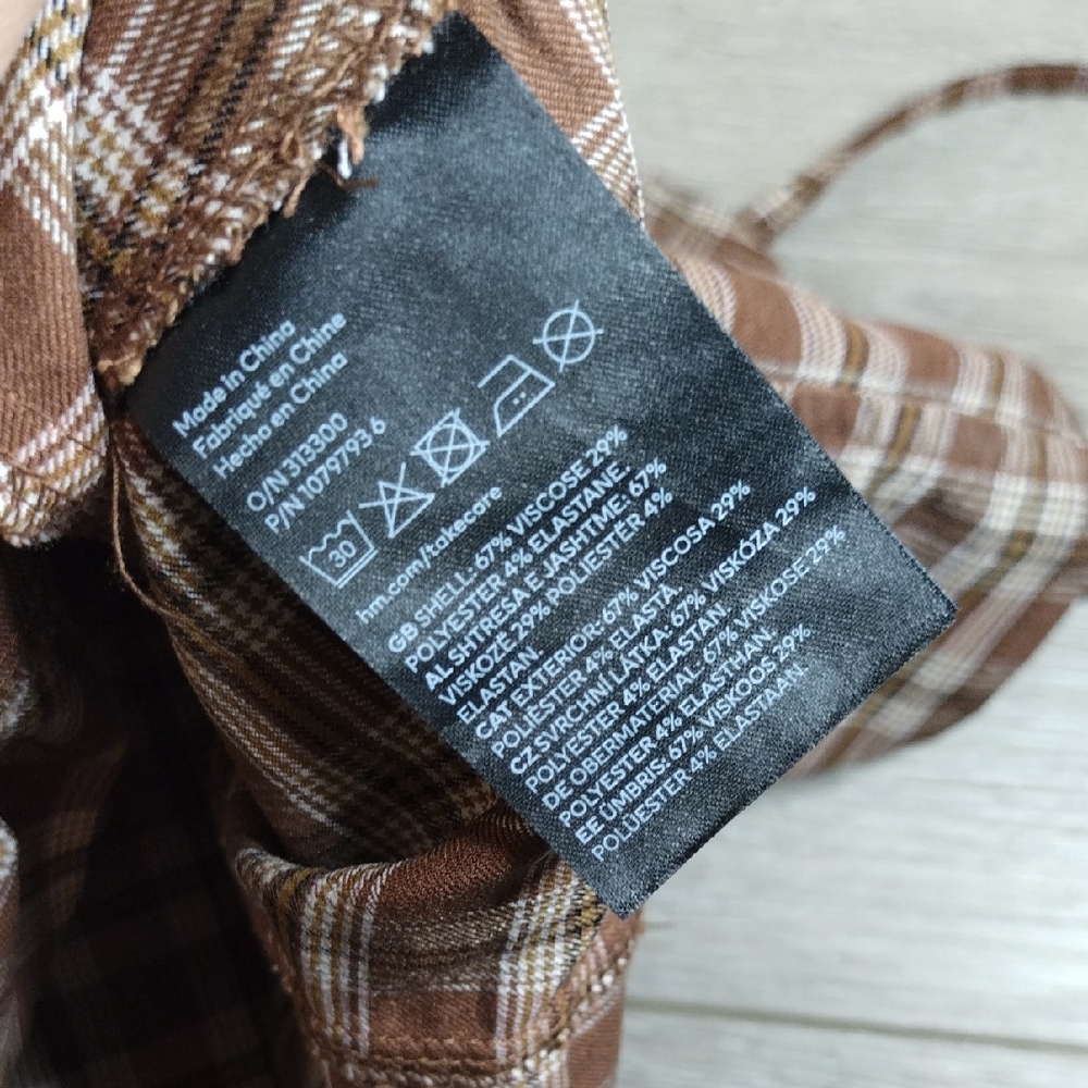 H&M Brown Plaid Camisole Top - Picture 13 of 16
